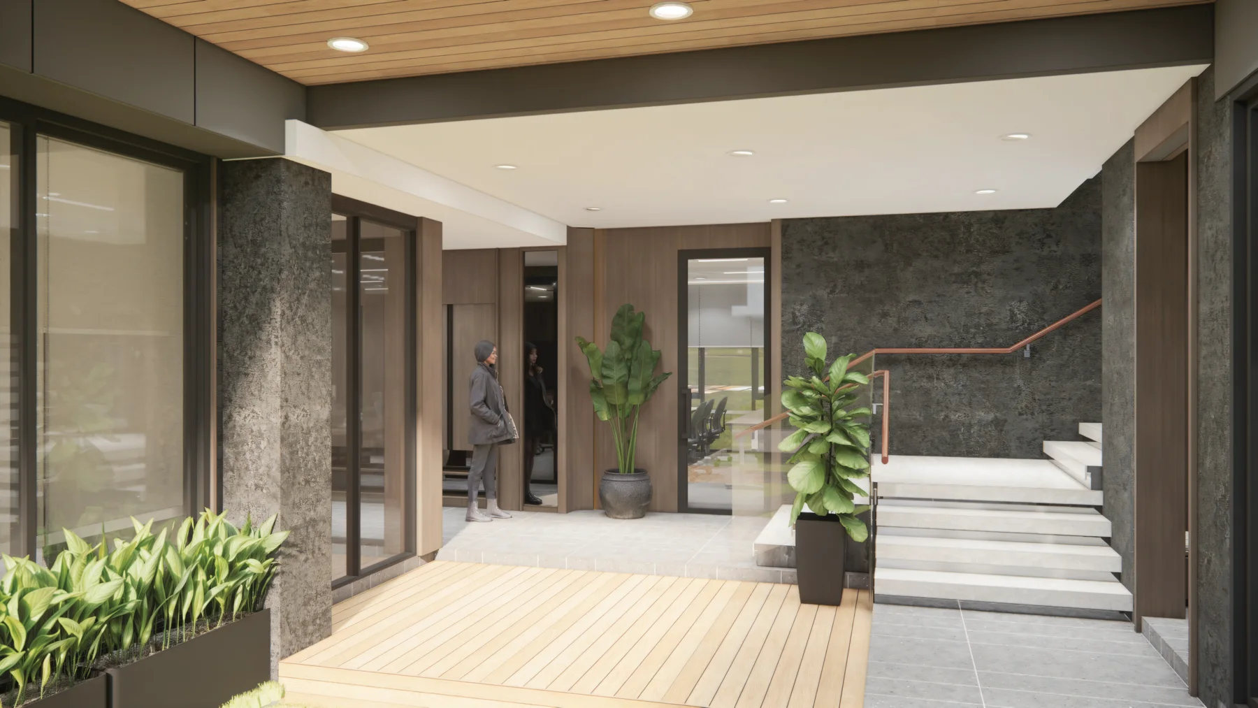 Bangpra Office — ภาพจำลองงานออกแบบ 3 มิติ มุมมอง 1