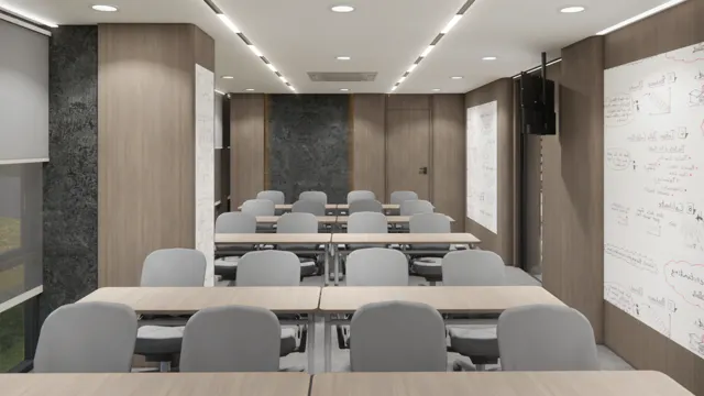 Bangpra Office — ห้องอบรมจัดโต๊ะเรียนและจอฉายภาพ