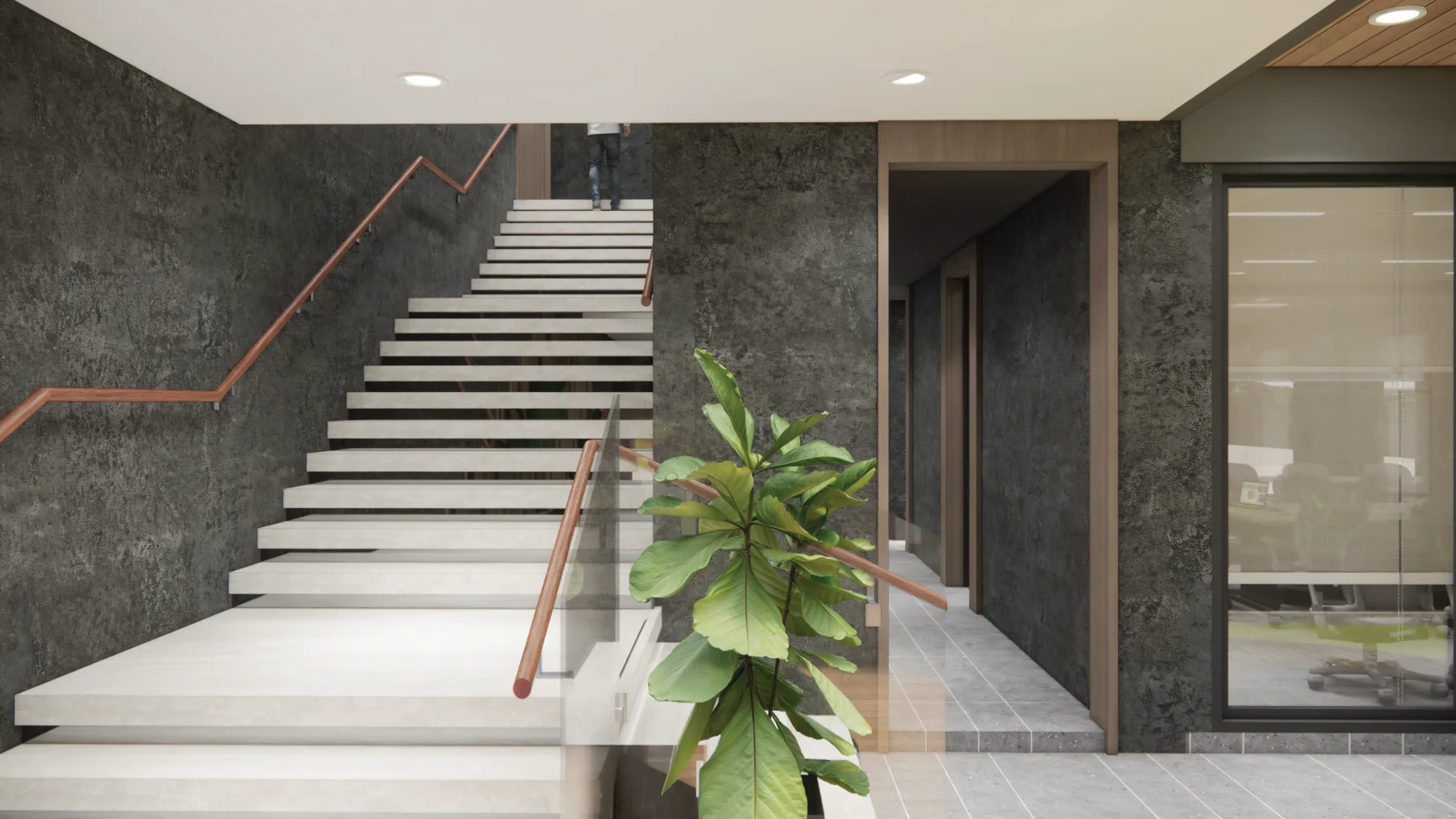 Bangpra Office — ภาพจำลองงานออกแบบ 3 มิติ มุมมอง 2