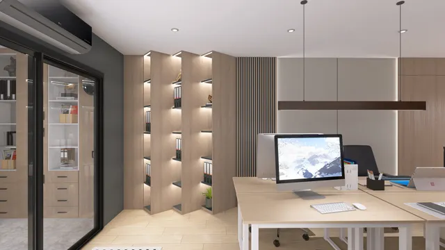 Grand Village · Home & Office — ชั้นแสดงของและโต๊ะทำงานบิลต์อิน